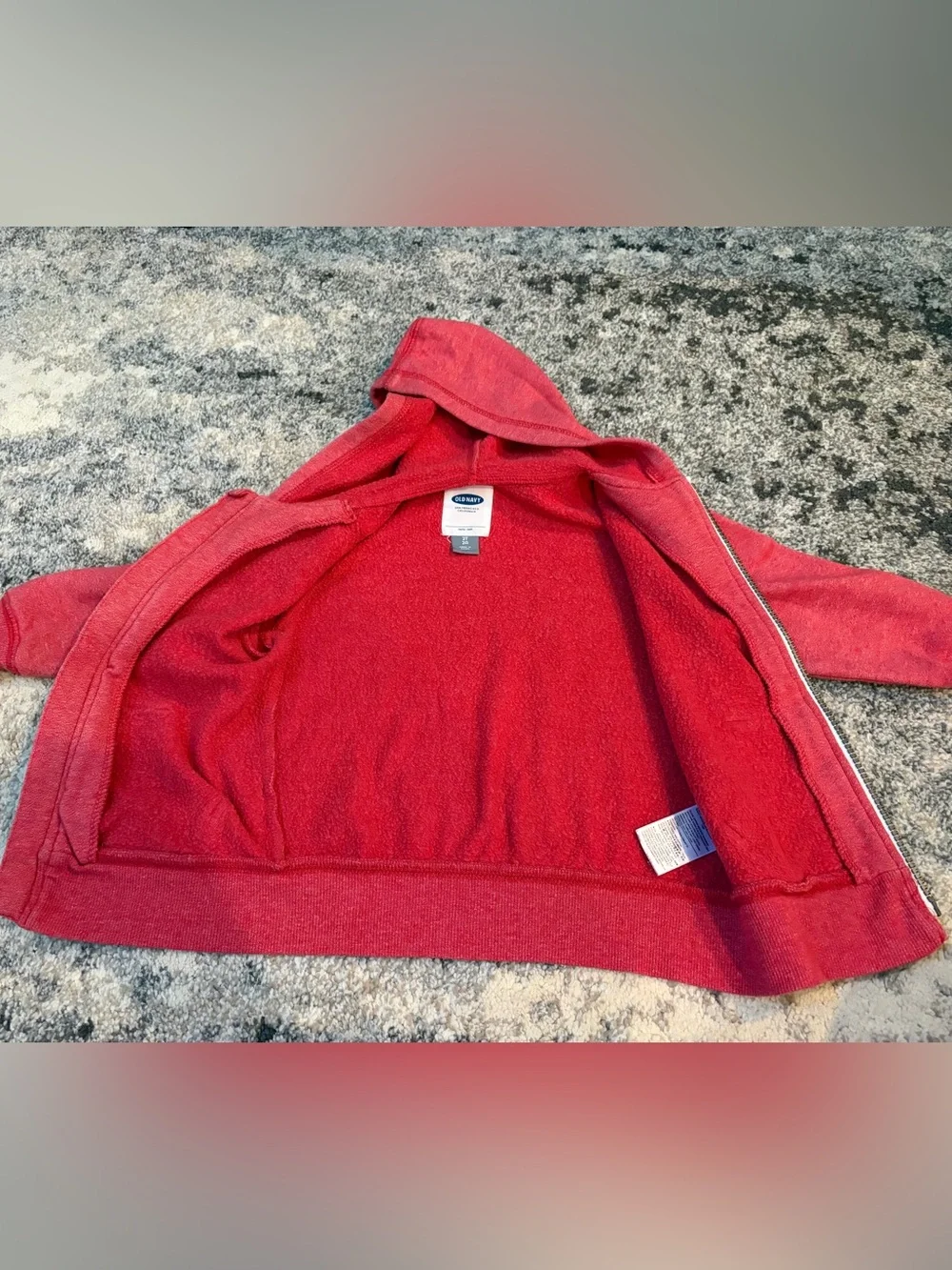 Old Navy Kids Red Zip Front Hoodie